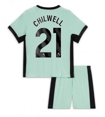 Chelsea Ben Chilwell #21 Tredjeställ Barn 2023-24 Kortärmad (+ Korta byxor)